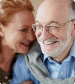 smiling older couple